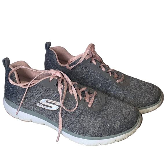 Skechers Air-Cooled Memory Foam Lite-Eight Grey Sneakers Size 10 - Picture 1 of 11